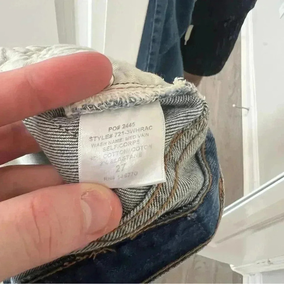 842 Re/Done High Rose Ankle Stretch Crop Jeans - Picture 6 of 6